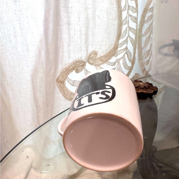 Cat Mug Black & White Small  Coffee/Tea Mug "It's Mine" a Fish Design Inside Cup - Picture 4 of 4